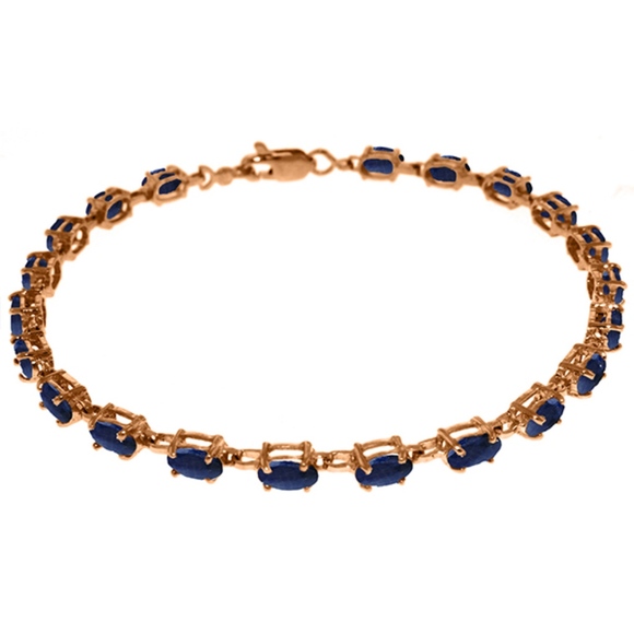 Galaxy Gold Products Jewelry - GOLD TENNIS BRACELET WITH NATURAL SAPPHIRES